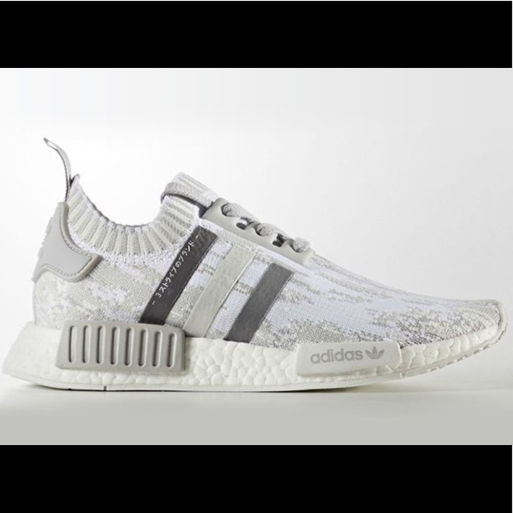 Adidas Gray and White NMD Japan Camo Size 9.5